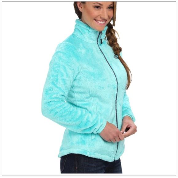 The North Face Women's Osito Fleece Full Zip Jacket Aqua Blue Size Small - Picture 15 of 15